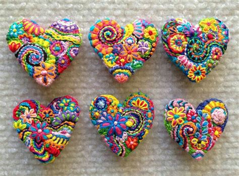 Pin By Maria Luisa Brazzoduro On Hearts Embroidery Hearts Embroidery