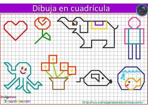 Resultado De Imagen Para Dibujos Para Hacer En Cuadricula Para Niños