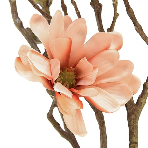 Floristik24 de Magnolienzweig mit 6 Blüten Magnolie künstlich Lachs