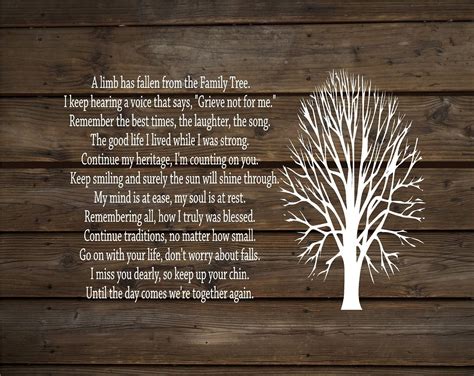 Heartfelt Family Tree Wood Sign or Canvas Wall Decor - A Meaningful Sympathy or Christmas Gift ...