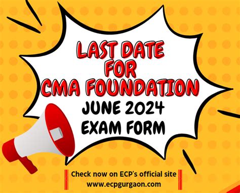 Last Date For Cma Foundation June Exam Form Is Th April Ecp