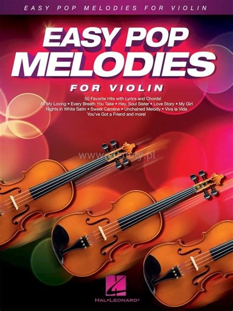 Easy Pop Melodies For Violin Nuty Na Skrzypce Solo Z Akordami