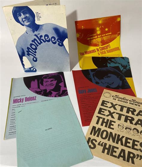 Lot The Monkees 1966 Promotional Material