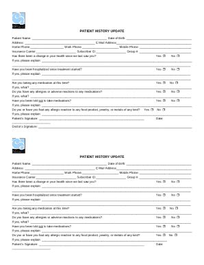 NEW PATIENT QUESTIONAIRE Horizon Dental Clinic Doc Template PdfFiller