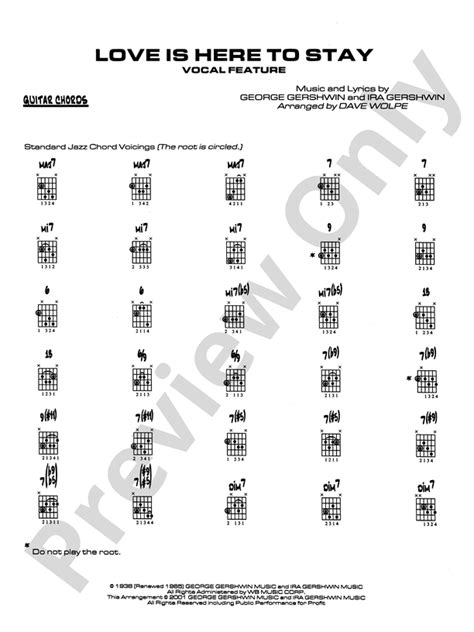 Love Is Here to Stay: Guitar Chords: Guitar Chords Part - Digital Sheet ...