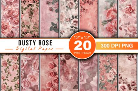 Dusty Rose Digital Paper Graphic By Allisonsuns · Creative Fabrica