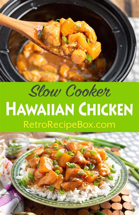 Slow Cooker Hawaiian Chicken - Retro Recipe Box