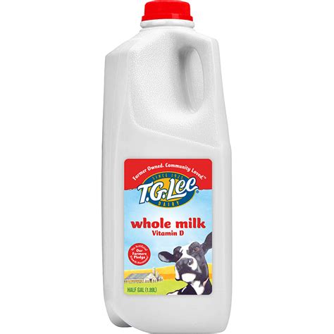 Whole Milk Plastic Half Gallon Tg Lee® Dairy