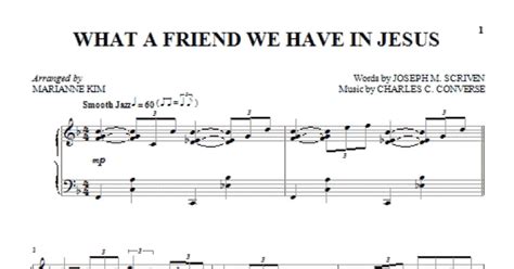 What A Friend We Have In Jesus Piano Solo Print Sheet Music Now