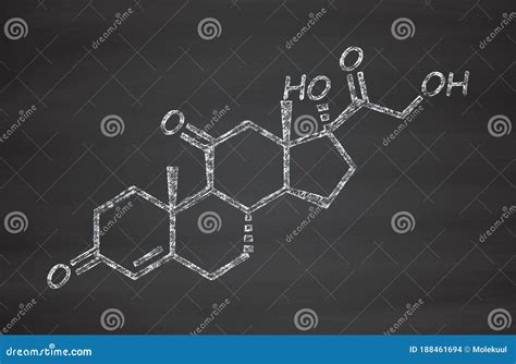Molécula De Hormona De Estrés Por Cortisona Stock De Ilustración