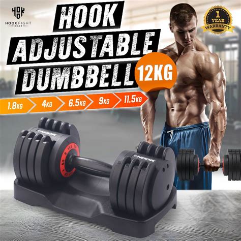 Jual Hook Adjustable Dumbell Set Kg Barbel Alat Fitnes Home Gym