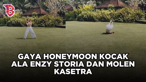 Aksi Kocak Enzy Storia Saat Honeymoon Di Bali Sampai Jungkir Balik