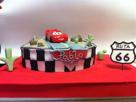 Dulcevir Tartas Fondant Y Cupcakes Tarta Rayo Mcqueen Cars