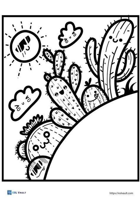 Sonoran Desert Coloring Page