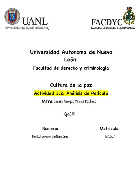 A Tarea Referente A Cultura De La Paz Universidad Autonoma De