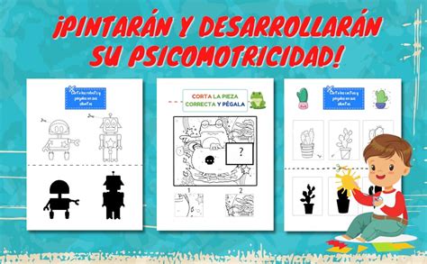 Corta Y Pega Volumen Libro De Actividades Para Ni Os De A A Os