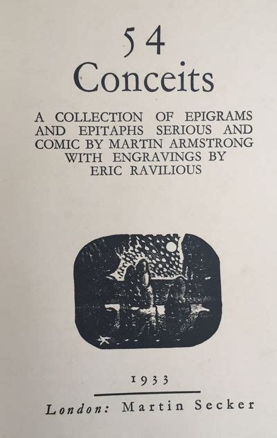 Fifty Four Conceits Eric Ravilious Wood Engravings Signed By The