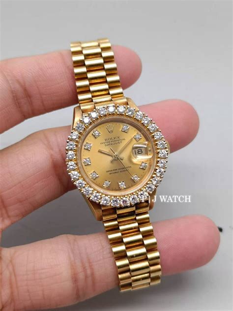 Rolex Lady Datejust 26mm President Yellow Gold Dial Ref69178