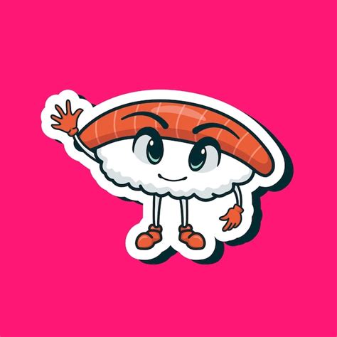 Premium Vector Cute Adorable Cartoon Delicious Japan Sushi Rice Food