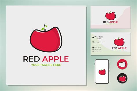 Red Apple Logo Graphic by ayska17 · Creative Fabrica