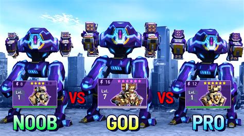 NOOB Vs PRO Vs GOD Nade Launcher 16 12 8 With Guardian Mech Arena