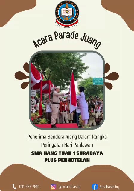 Siswa Sma Hang Tuah Surabaya Pada Parade Juang Hari Pahlawan