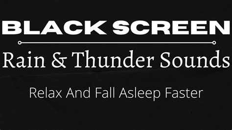 Heavy Rain And Thunder Sounds For Sleeping Black Screen 10 Hours