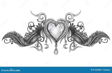 Hearts With Wings Tattoos