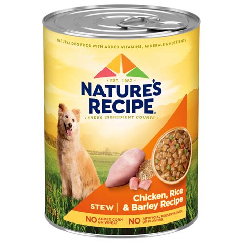 Nature's Recipe Stew Chicken, Rice & Barley Wet Dog Food