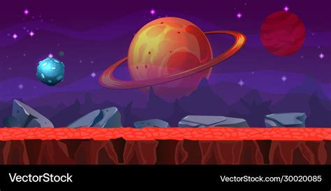 Space game location seamless background Royalty Free Vector