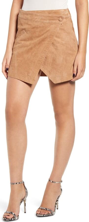 Blank NYC Asymmetrical Suede Miniskirt ShopStyle