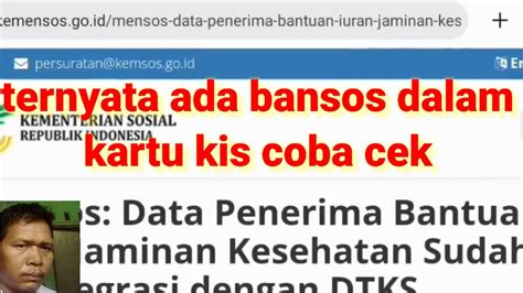 Ternyata Didalam BPJS Kis AdA Bantuannya Ini Cara Mengeceknya YouTube