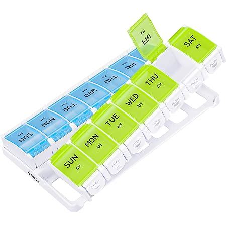 Amazon AUVON Weekly Pill Organizer 2 Times A Day Arthritis