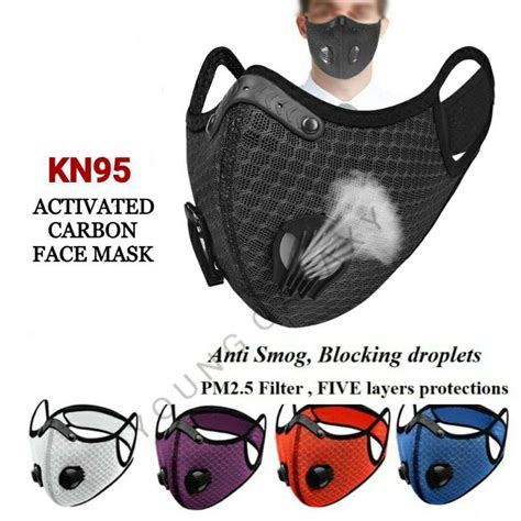 Kn95 Pm25 Dust Sport Mask Activated Carbon Filter Anti Pollution