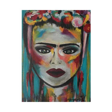 Frida Kahlo Painting Frida Kahlo Portrait Canvas Mexican Woman Art