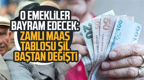 O Emekliler Bayram Edecek Zaml Maa Tablosu Sil Ba Tan De I Ti