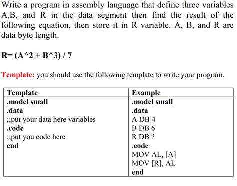 Solved Write A Program In Assembly Language That Define Chegg