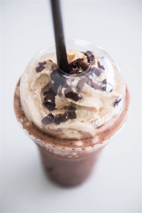 Iced Chocolate With Whips Cream Topping Stock Image Image Of Beverage