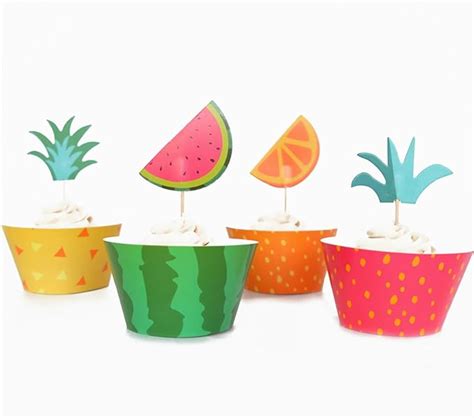 Amazon BESTOYARD Hawaii Pineapple Cupcake Toppers Cupcake Topppers