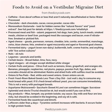 Vestibular Migraine Prevention Diet | The Dizzy Cook