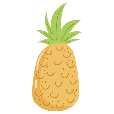 Premium Vector Pineapple Fruit Isolated Icon Design