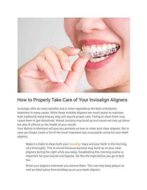 Ppt How To Properly Take Care Of Your Invisalign Aligners Powerpoint Presentation Id10681122