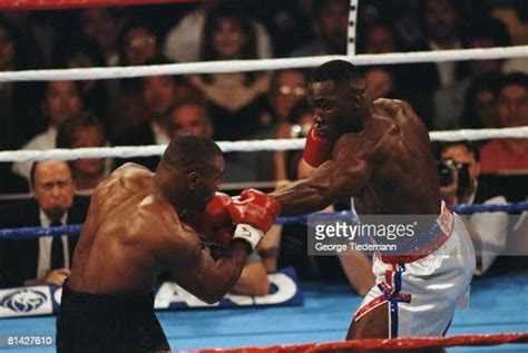 Wba Heavyweight Title Bruce Seldon In Action Throwing Punch Vs Mike