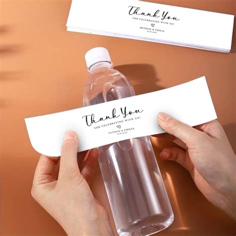 Wedding Water Bottle Label Printable Wedding Water Bottle Stickers