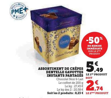 Promo Assortiment De Crêpes Dentelle Gavottes Instants Partagés chez