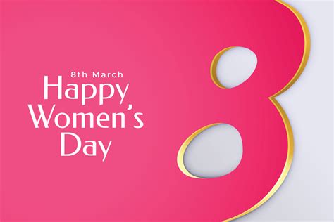 stylish 8th march international women's day greeting background ...