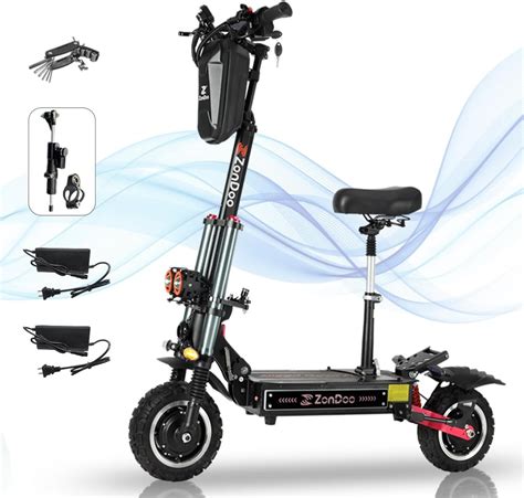 Electric Scooter Adults 65kmh Speed 2400w Dual Motor Off Road Escooter Zondoo E Mobility