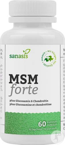 Sanasis MSM Glucosamin Und Chondroitin 60 Kapseln Apo24