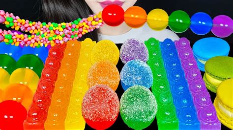 Asmr Rainbow Pop It Kohakuto Popping Candy Jelly Macaron Nerds Rope