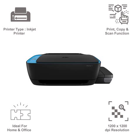 Buy Hp Ink Tank 319 Color All In One Inkjet Printer Borderless Printing Z6z13a Black Online